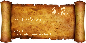 Hold Róza névjegykártya