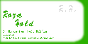 roza hold business card